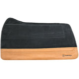 SaddleRight 3/4" Western Deluxe Legacy Black Saddle Pad with Saddle Wear Leathers- 30"x32"