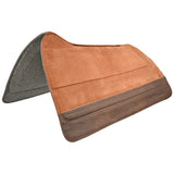 SaddleRight 5/8"Western Deluxe Mahogany Saddle Pad with Chocolate Wear Leathers- 30"x32"