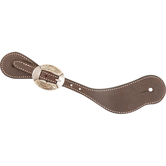 Martin Saddlery Cowboy Latigo Spurstraps con costura, chocolate - Yaxa Martin Saddlery Cowboy Latigo Spurstraps con costura, chocolate - Yaxa