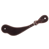 Cowboy Tack Men's Chocolate Harness Leather Spur Straps