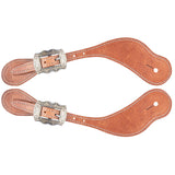 Martin Saddlery Natural Harness Leather Cowboy Spur Straps with Prescott Buckles