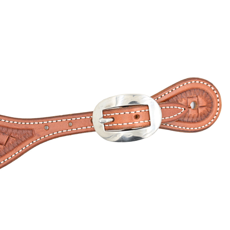 Martin Saddlery Mini Coarse BasketWeave Stamped Spur Straps