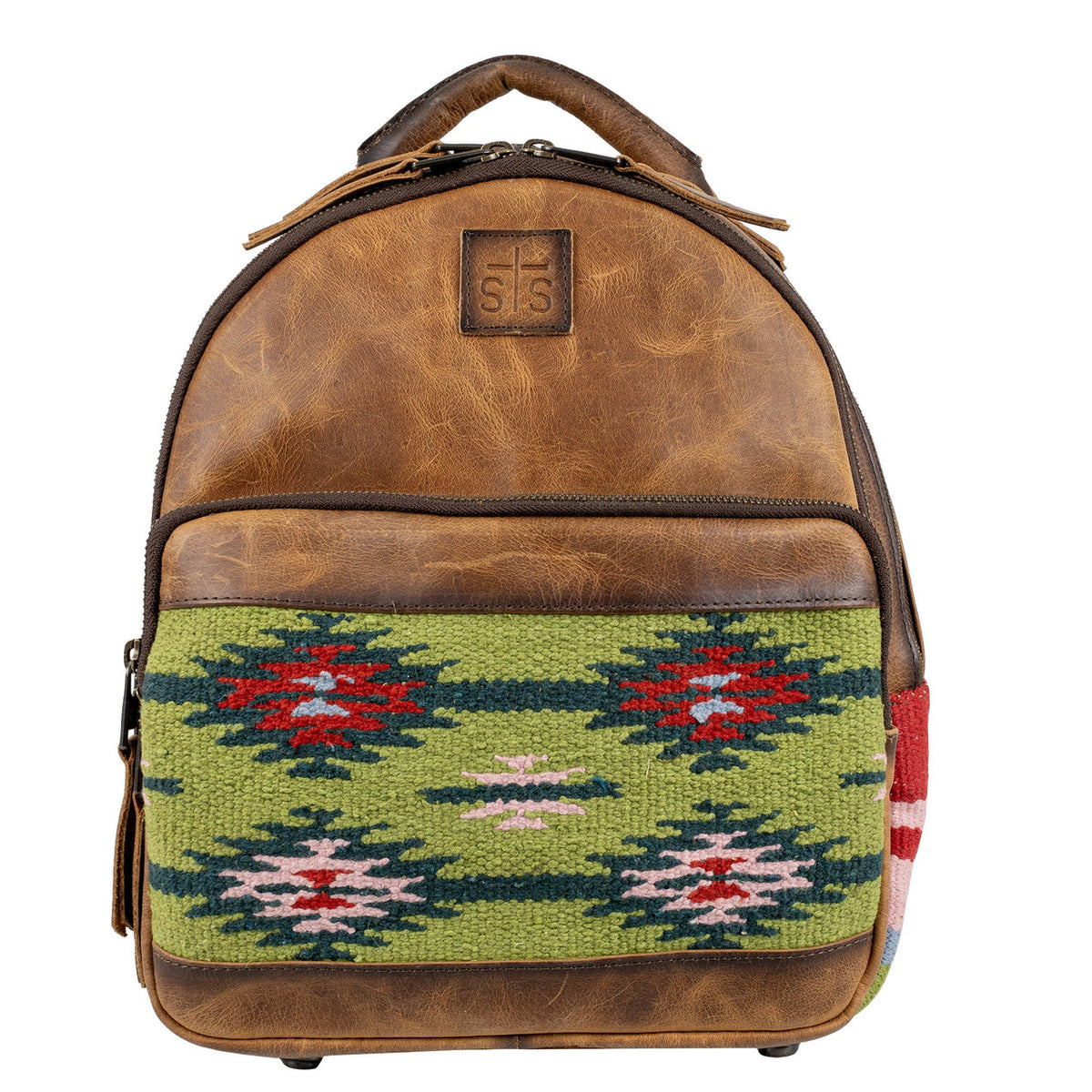 STS Ranchwear Brown Backpack with Unique Patches Roswell Cowhide Faye Backpack - STS Ranchwear main image 4