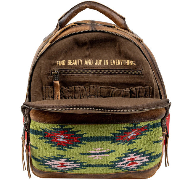 NEW STS RANCHWEAR baja dreams mini backpack in olive/brown STS Baja Dreams Carry-On STS31319 – Crazy House Western Wear main image 4