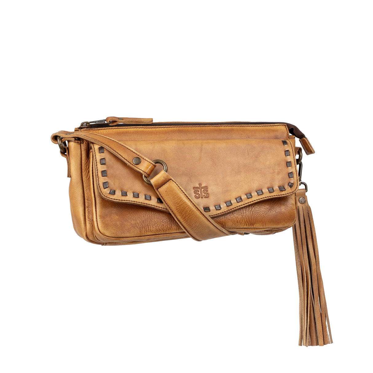 STS Ranchwear Caramel Bandera Shoulder Bag