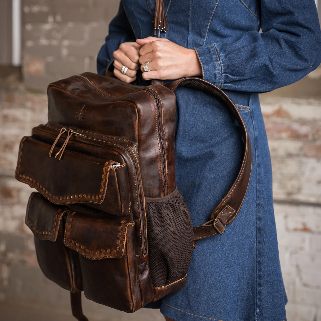 STS Ranchwear Chocolate Bandera Back Pack
