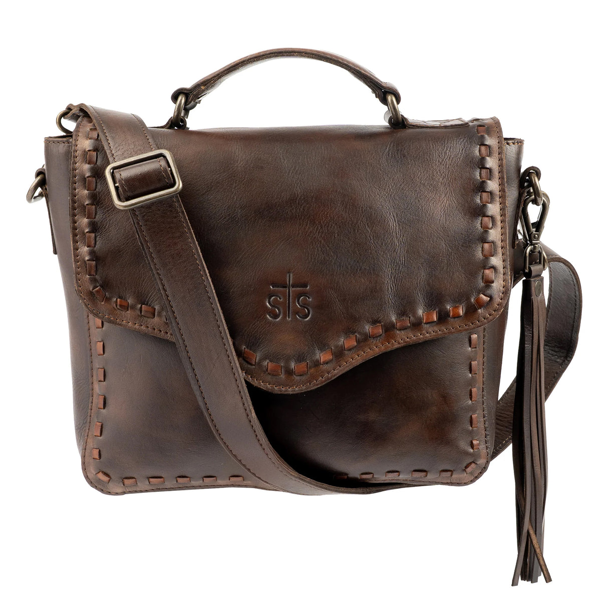 STS Ranchwear Chocolate Baroness Dakota Crossbody Purse