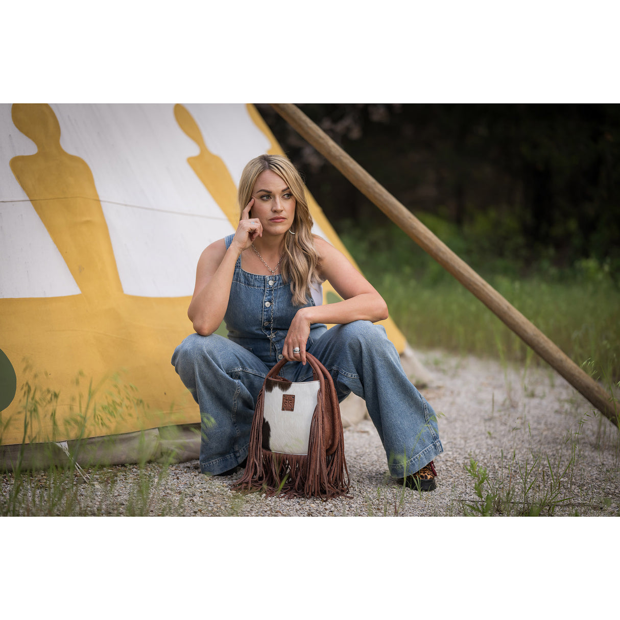 STS Ranchwear Indie Cowhide Sugar Satchel Purse