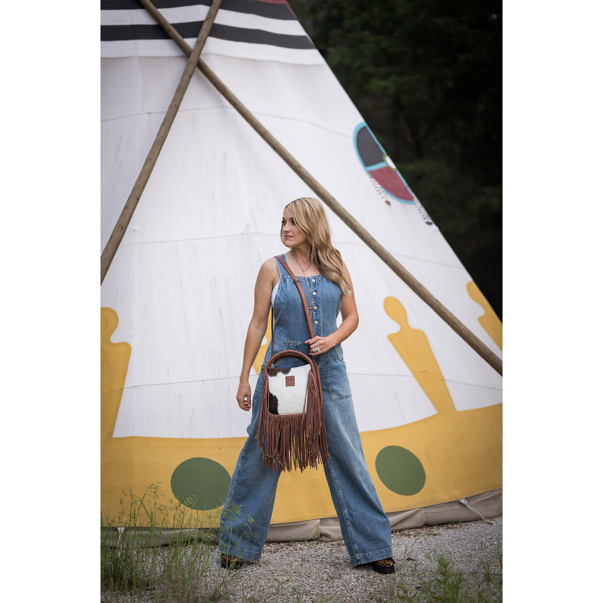 STS Ranchwear Indie Cowhide Sugar Satchel Purse
