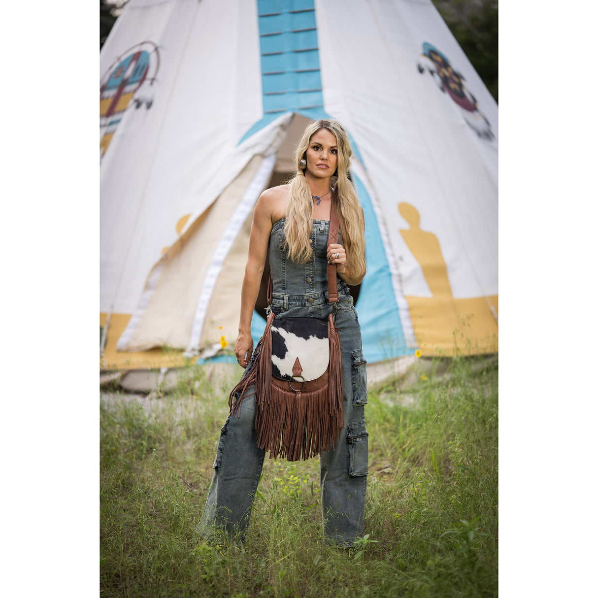 STS Ranchwear Indie Cowhide Saddle Bag