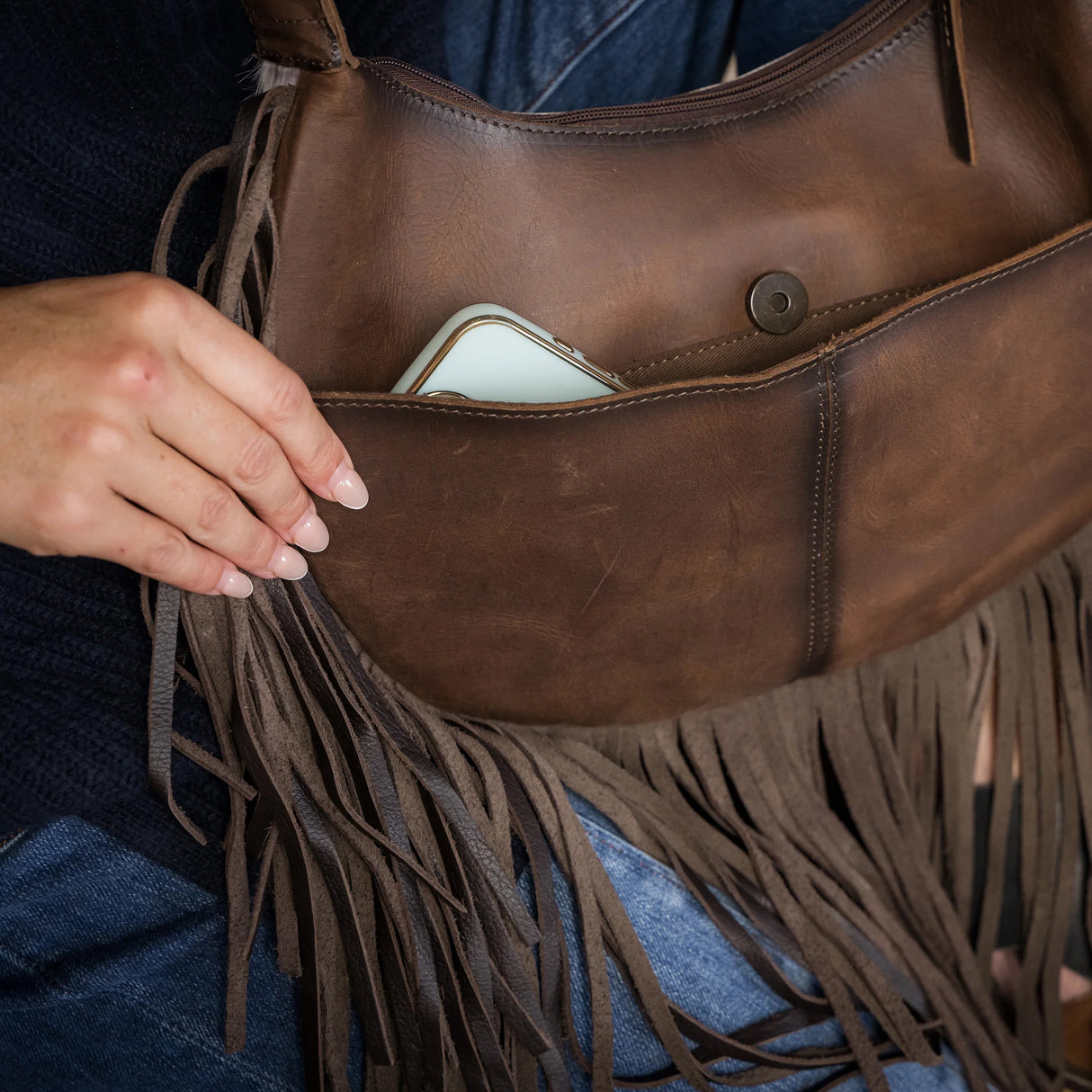 STS Ranchwear Cowhide Nelly Crossbody Purse