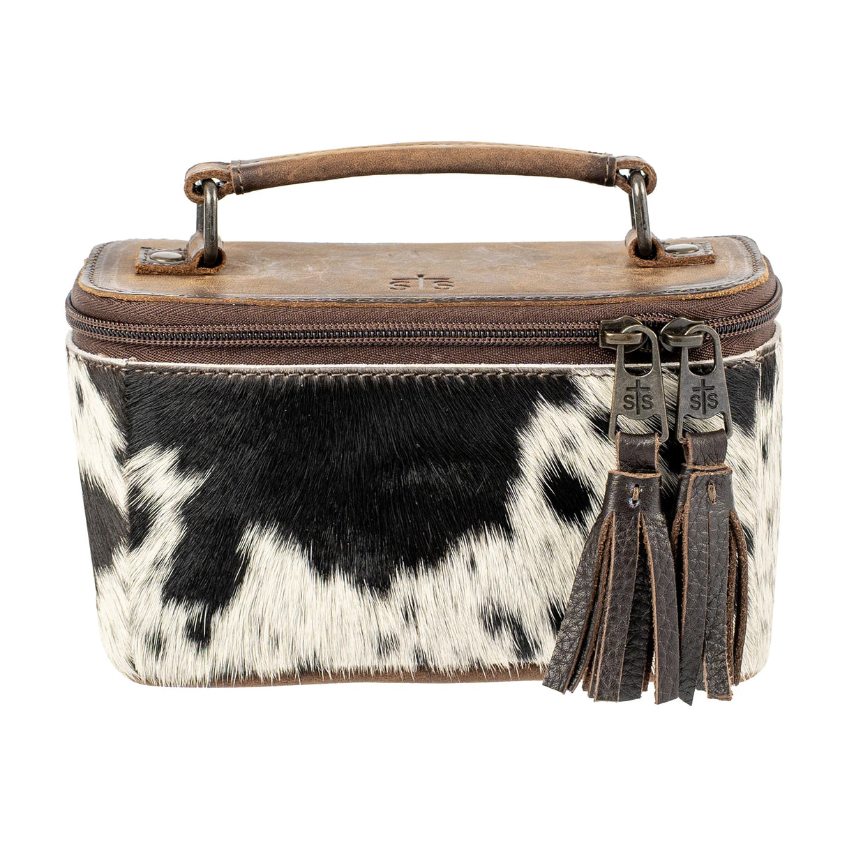 STS Ranchwear Cowhide Petite Train Case