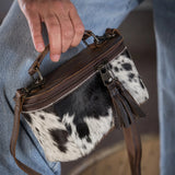 STS Ranchwear Cowhide Petite Train Case