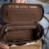 STS Ranchwear Cowhide Petite Train Case