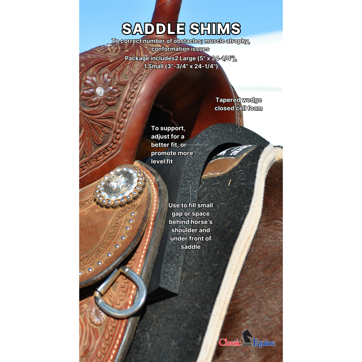 Classic Equine Saddle Shims