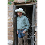 Coolhorse Long Sleeve Sage Green Pearl Snap Button Up Shirt