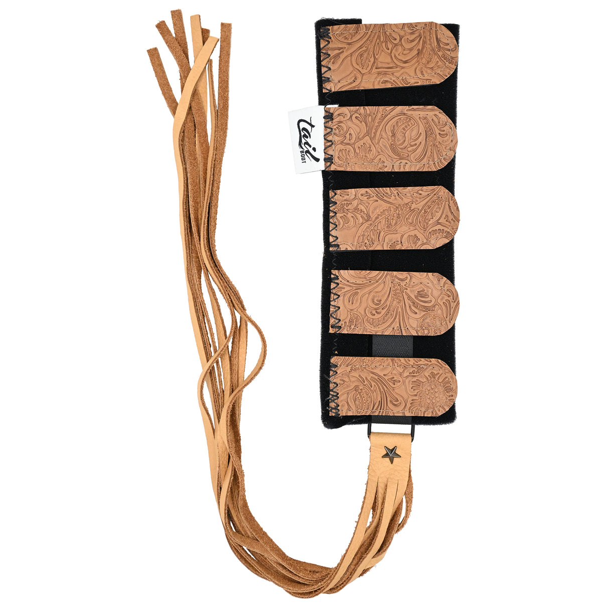 The Tail Boot Boujee Boot- Brown Floral with Matte Buckskin Leather Swisher