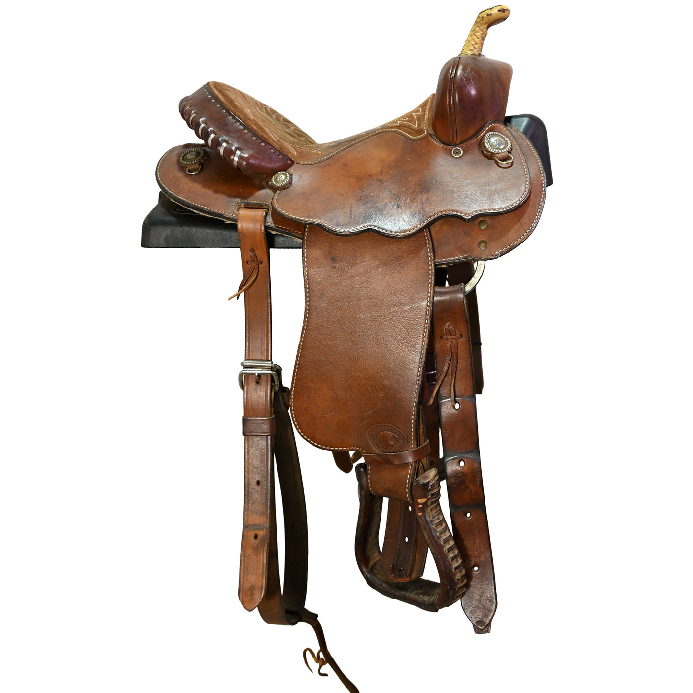Used 13.5" Hereford Tex Tan Youth Barrel Racing Saddle