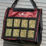 Classic Equine Top Load Hay Bag- Black/Ruby Basket