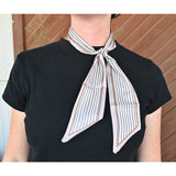 Rodeo Drive Cream and Brown Stripe Twilly