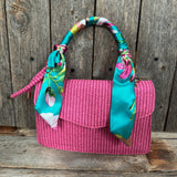 Rodeo Drive Turquoise and Pink Floral Twilly