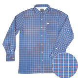 San Jac Men's Long Sleeve Performance Pearl Snap Shirt - Grid