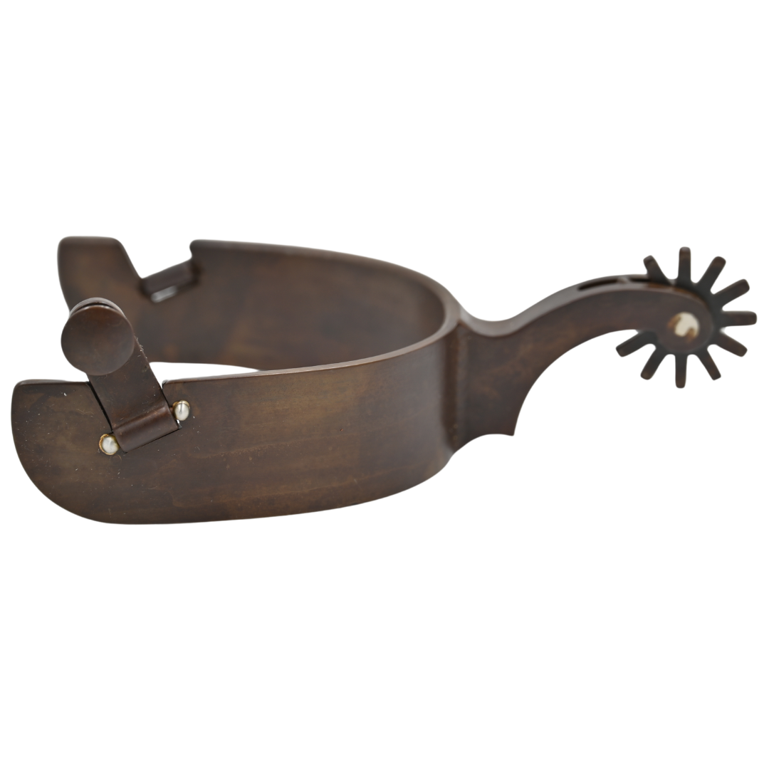 Tom Balding Men's Spurs with Silver Floral Overlay