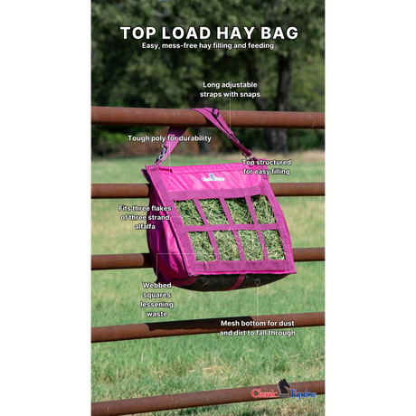 Classic Equine Top Load Hay Bag- Raspberry