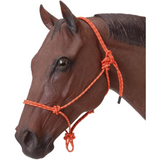 Tough-1 Poly Rope Tied Halter with 10' Lead- Orange