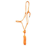Tough-1 Poly Rope Tied Halter with 10' Lead- Orange