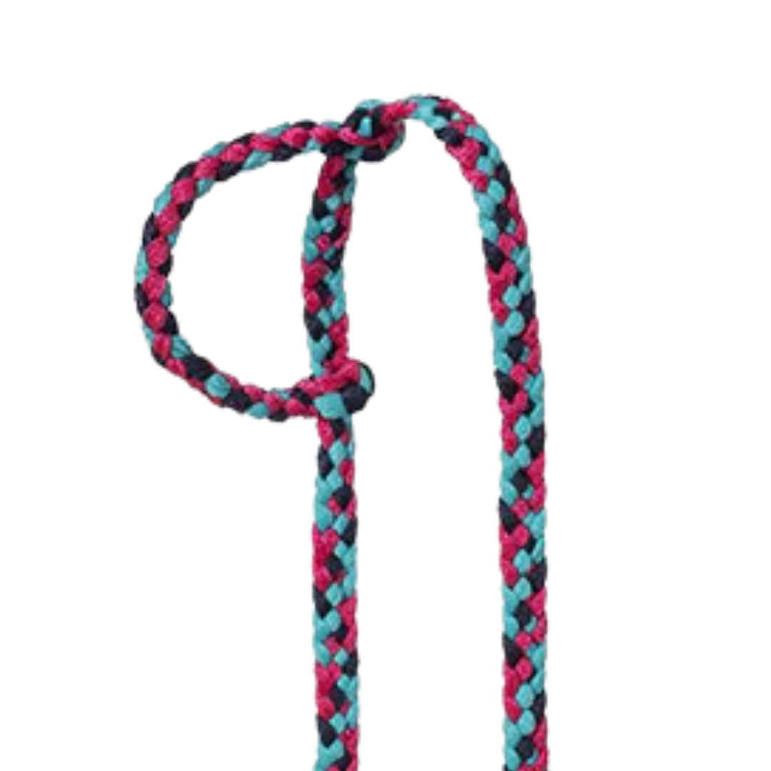 Tough 1 Muletape Slip Ear Headstall- Navy/Teal/Raspberry
