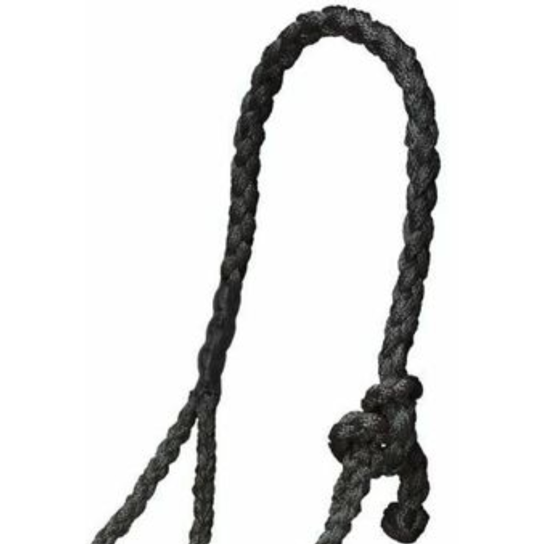 Tough 1 Black Lightweight Mule Tape Halter with 10' Lead Rope