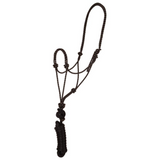 Tough 1 Black and Tan Poly Rope Halter with Lead Rope