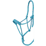 Tough 1 Turquoise/Multicolored Mule Tape Halter with 10' Lead Rope