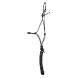 Twisted Knot Halters Easy Off Halter with 10" Lead Rope- Black