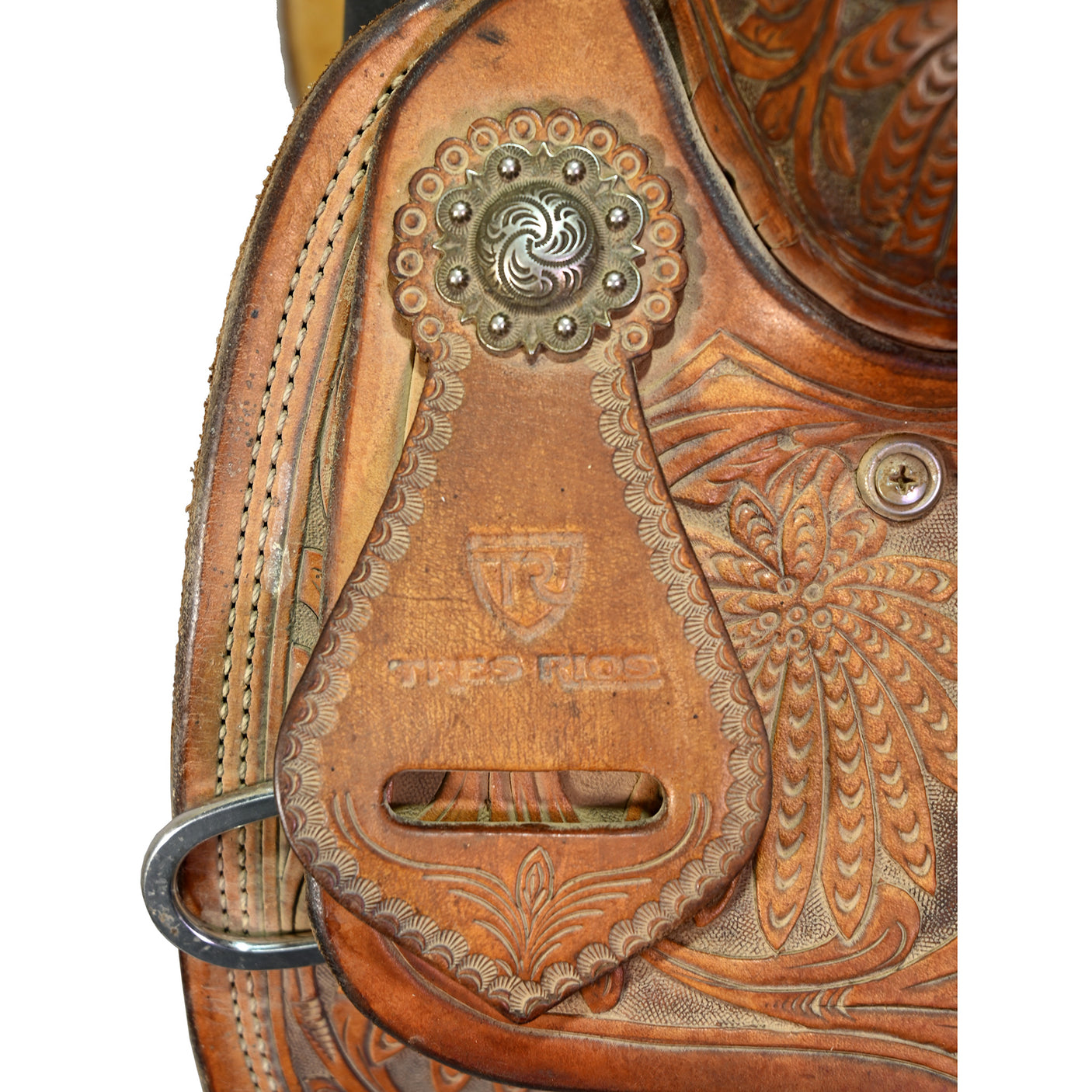 Used 12.5" Tres Rios Trophy Team Roping Saddle