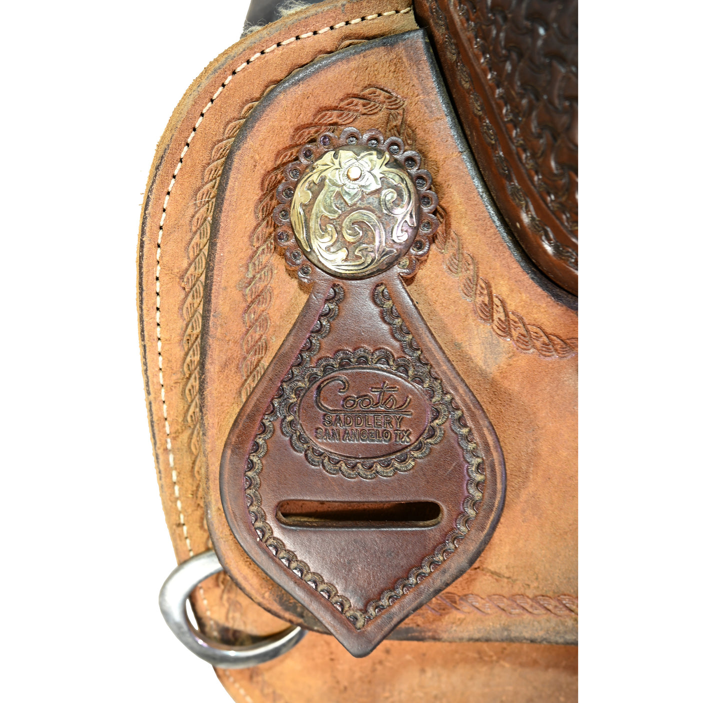 Used 13.5" Coats Team Roping Saddle