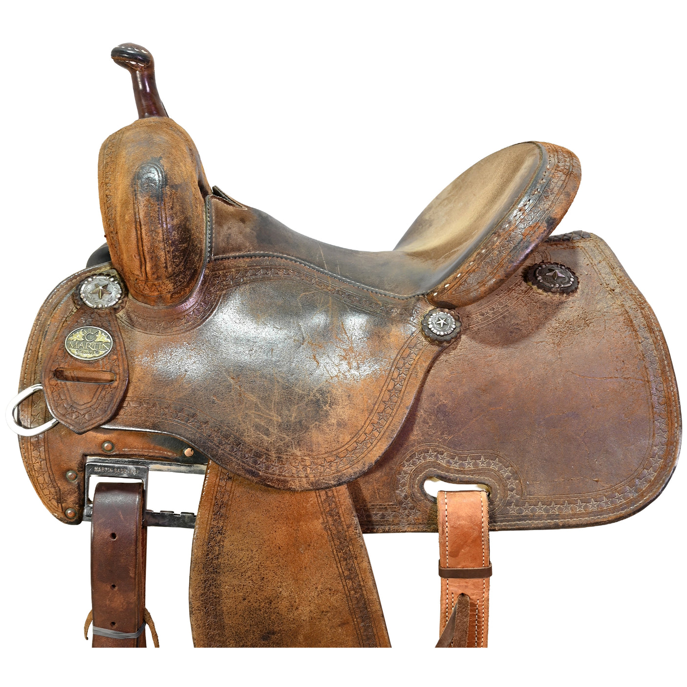 Used 13.5" Martin Crown C Barrel Racing Saddle