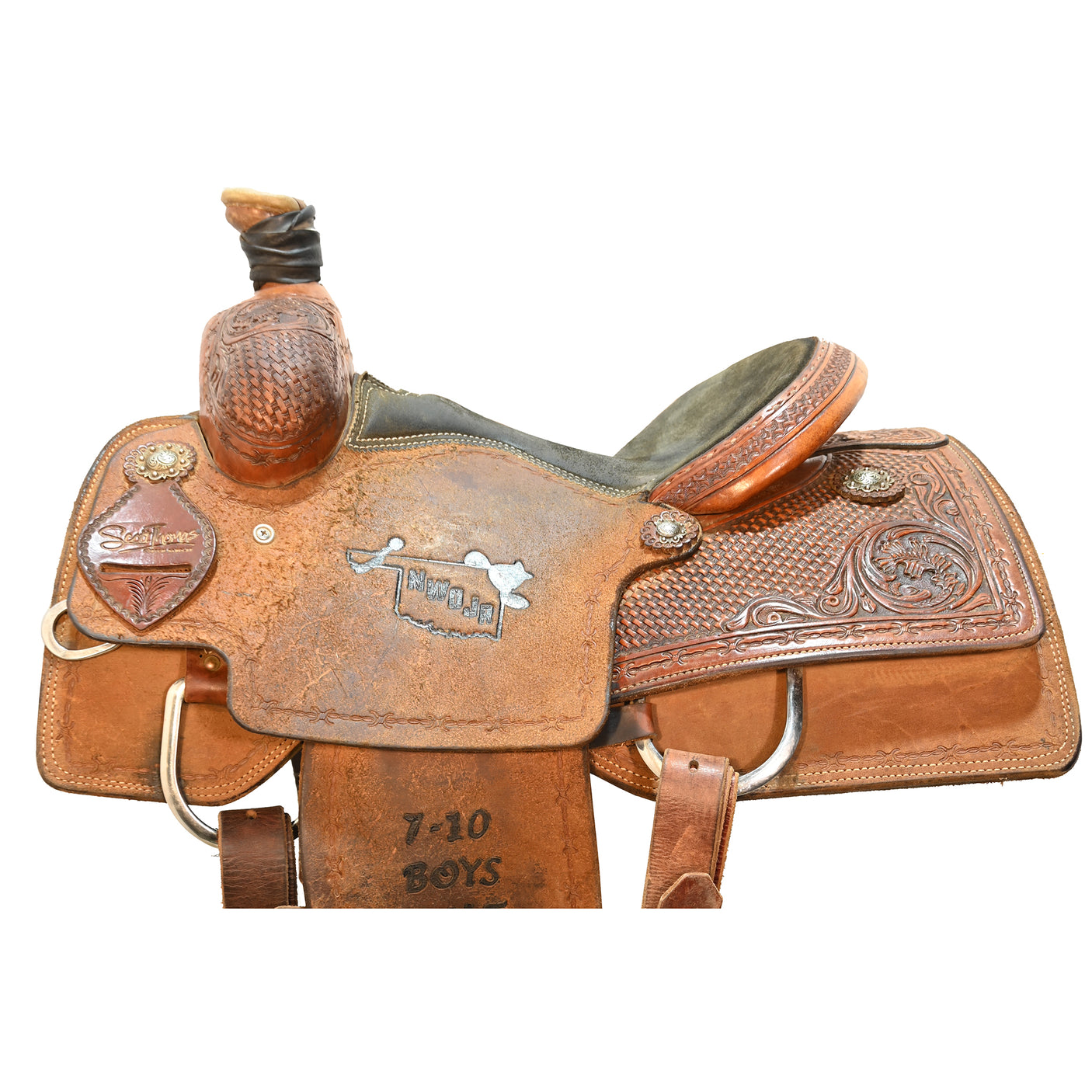 Used 13.5" Scott Thomas Trophy Calf Roping Saddle
