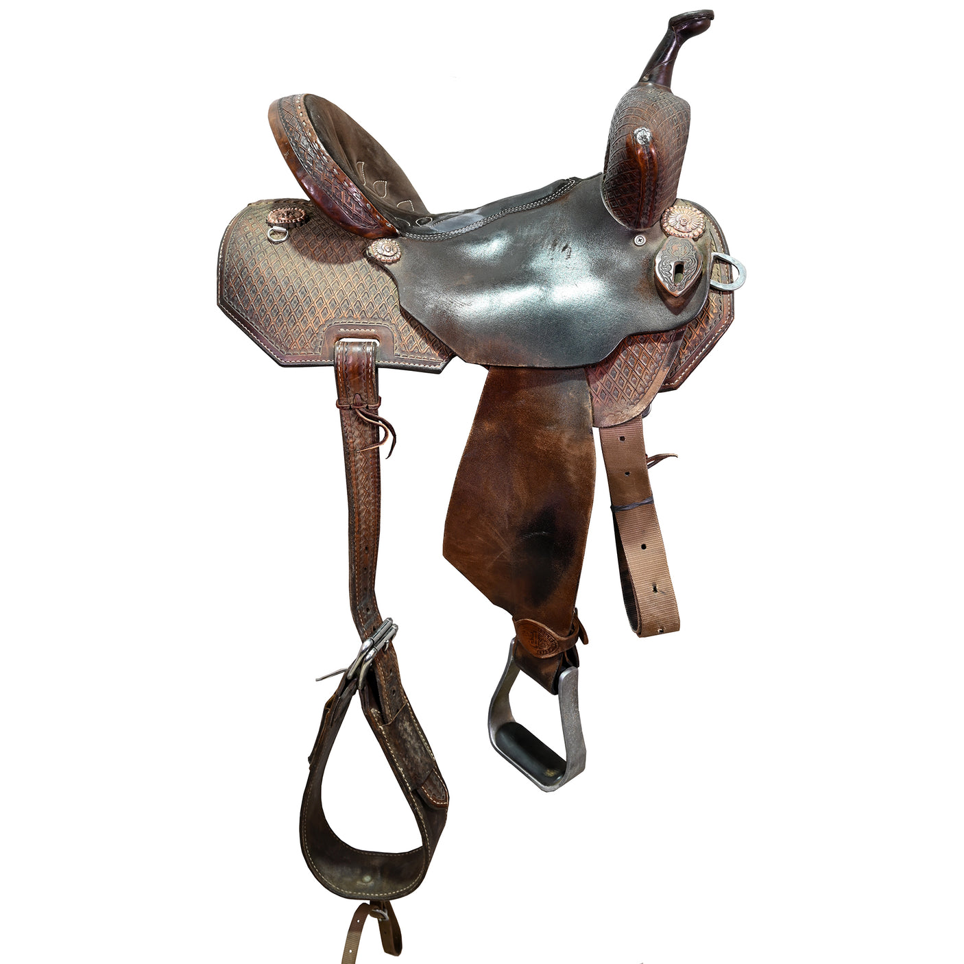 SOLD! Used 14.25" Double J Pursuit Flex Barrel Racing Saddle