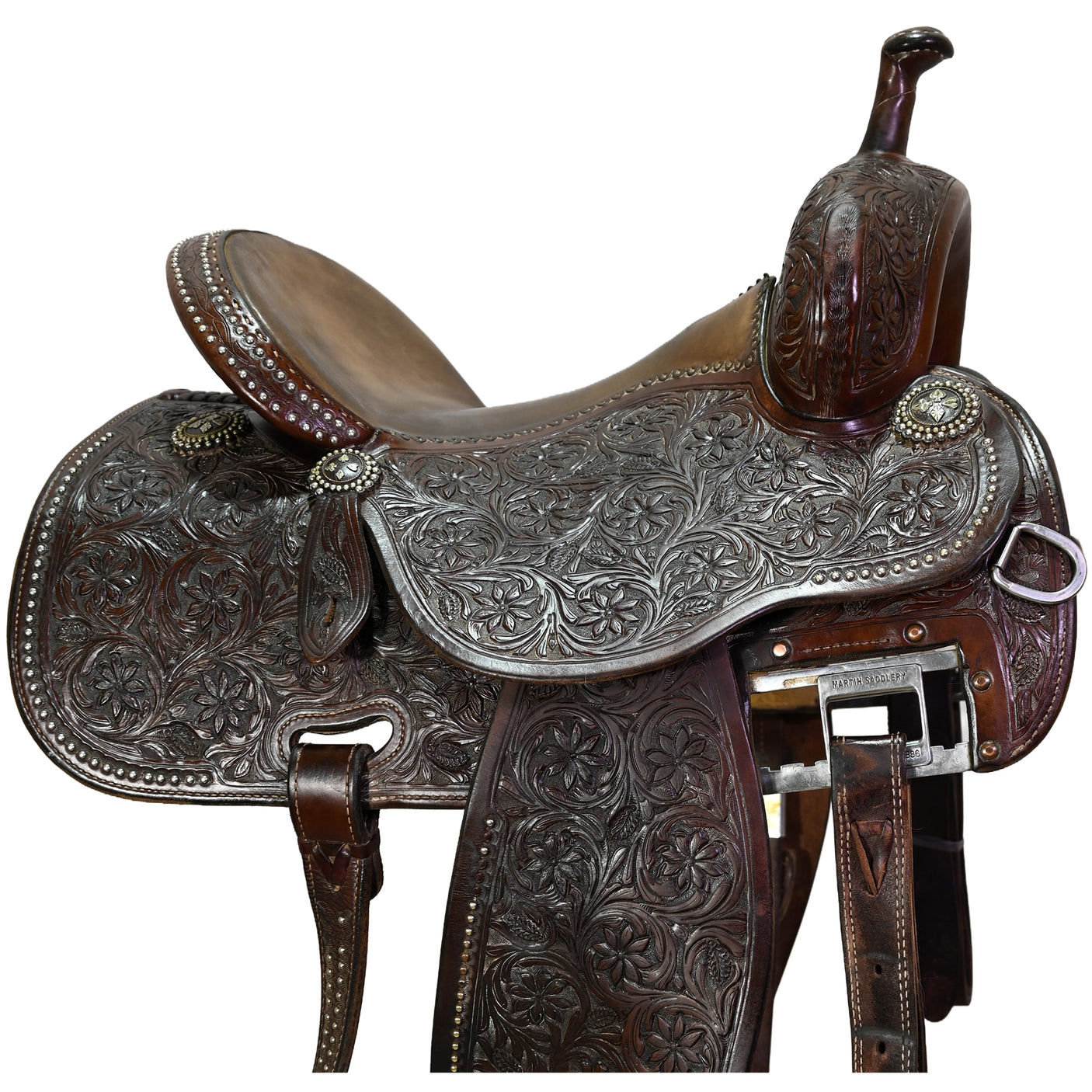 Used 14.25" Martin Crown C Barrel Racing Saddle
