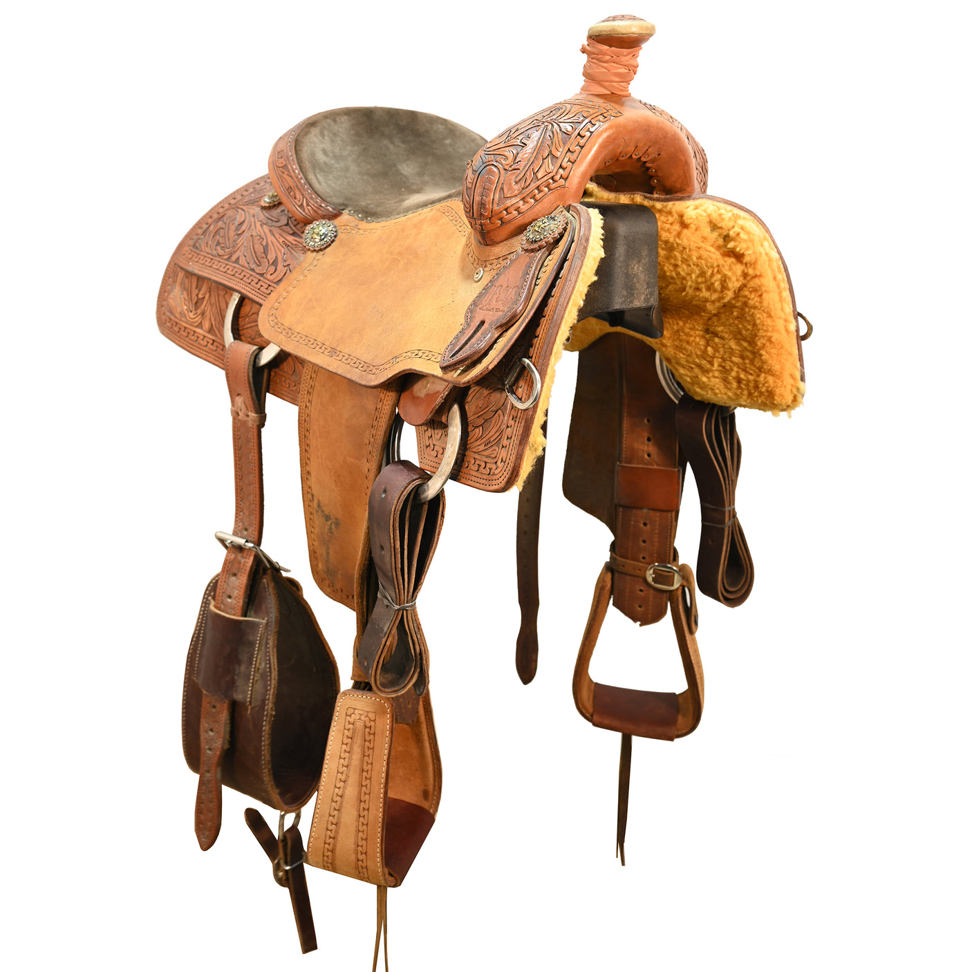 SOLD! Used 14.5" HF&C Team Roping Saddle
