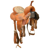 Used 14.5" Double J Pozzi Pro Barrel Racing Saddle