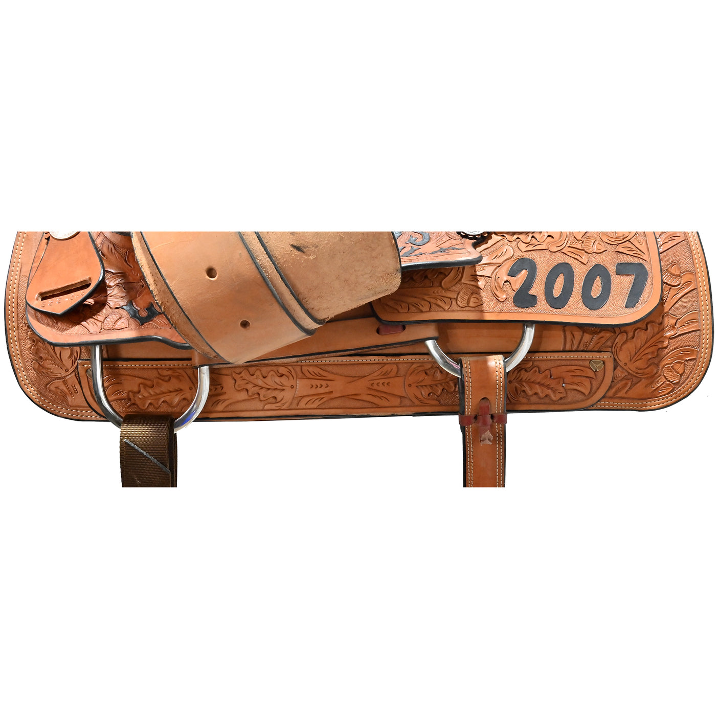 SALE PENDING! Used 14.5" No Maker Trophy Team Roping Saddle