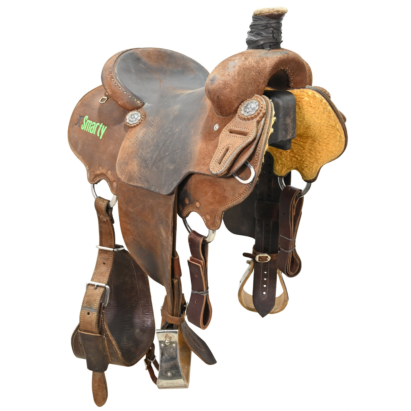 SOLD! Used 14.5" Smarty Team Roping Saddle