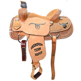 SOLD! Used 14.5" Scott Thomas Trophy Team Roping Saddle