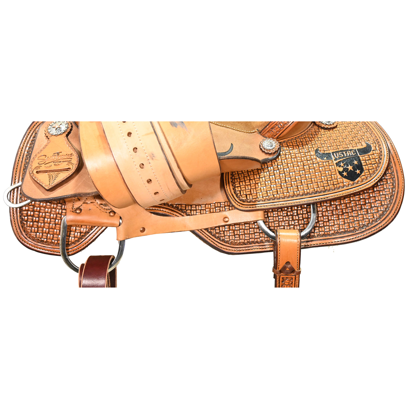 SOLD! Used 14.5" Scott Thomas Trophy Team Roping Saddle