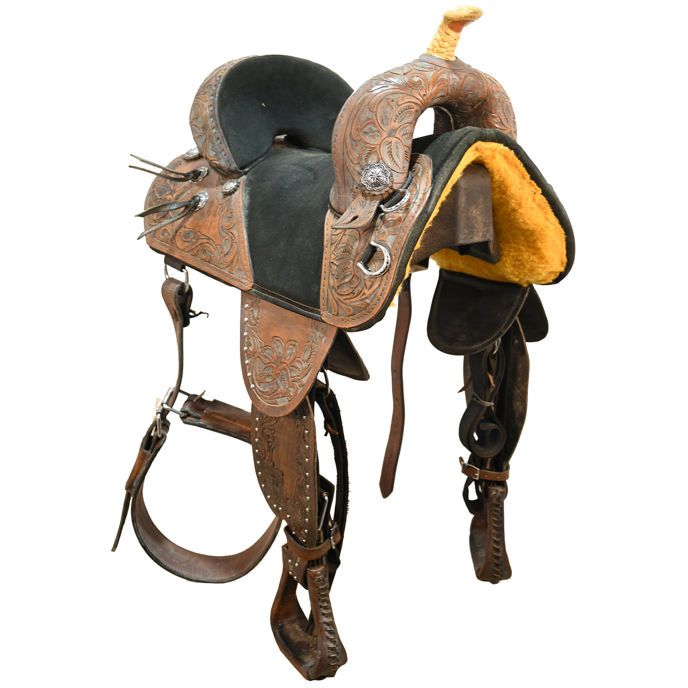 SOLD! Used 14" Bob Marshal Treeless Barrel Racing Saddle
