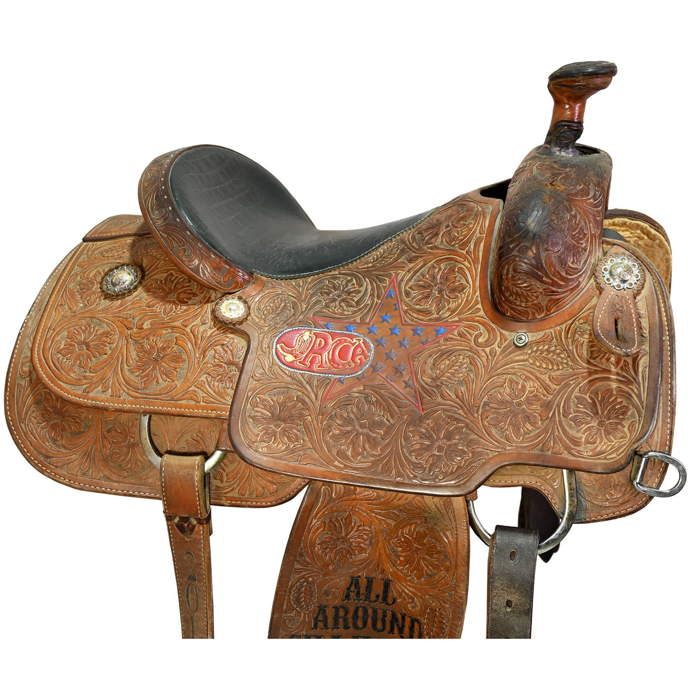 Used 14" Cactus Champion Trophy Team Roping Saddle