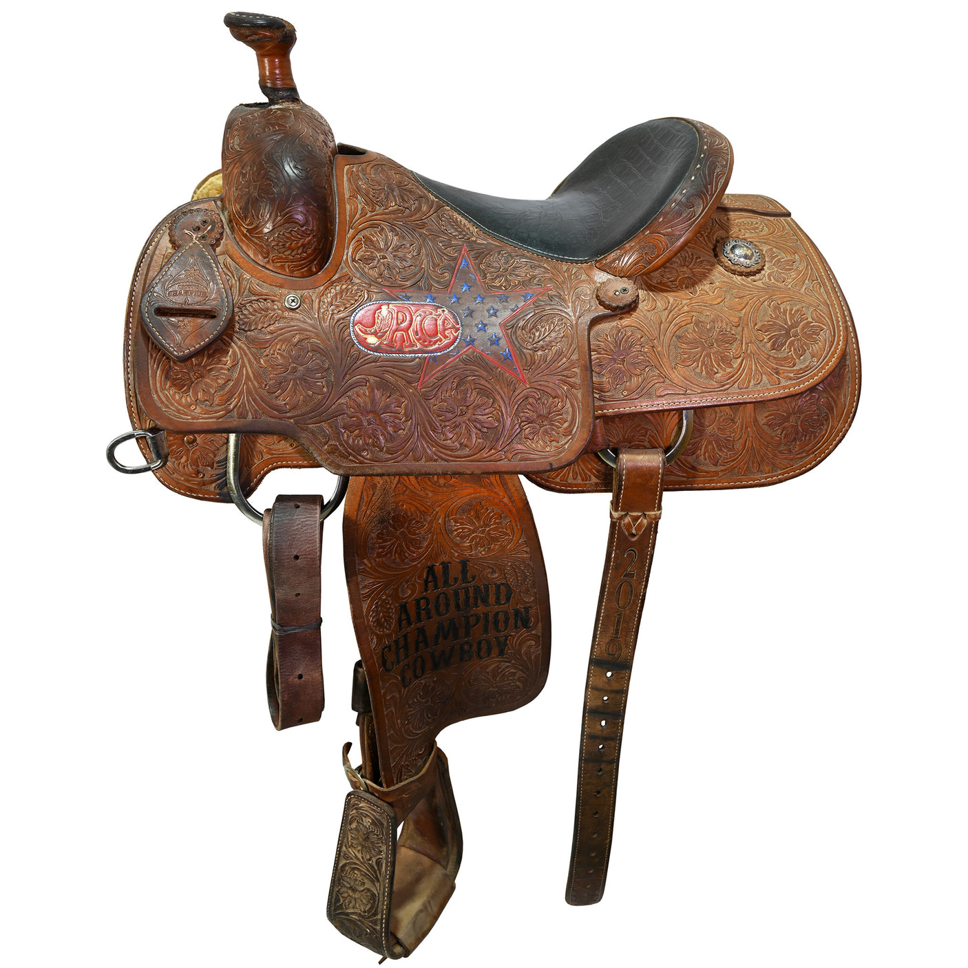 Used 14" Cactus Champion Trophy Team Roping Saddle